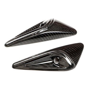 TesNext 2Pcs Real Carbon Fiber HW4.0 Side Camera Cover Fit for Tesla Model 3 Highland, Model Y Juniper
