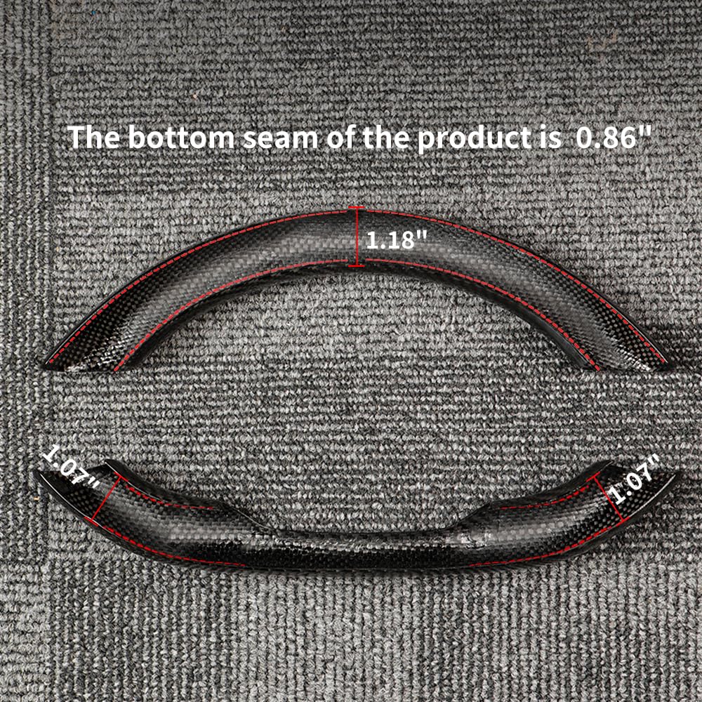 TesNext Real Carbon Fiber Steering Wheel Cover for Tesla Model 3 Highland, Model Y Juniper