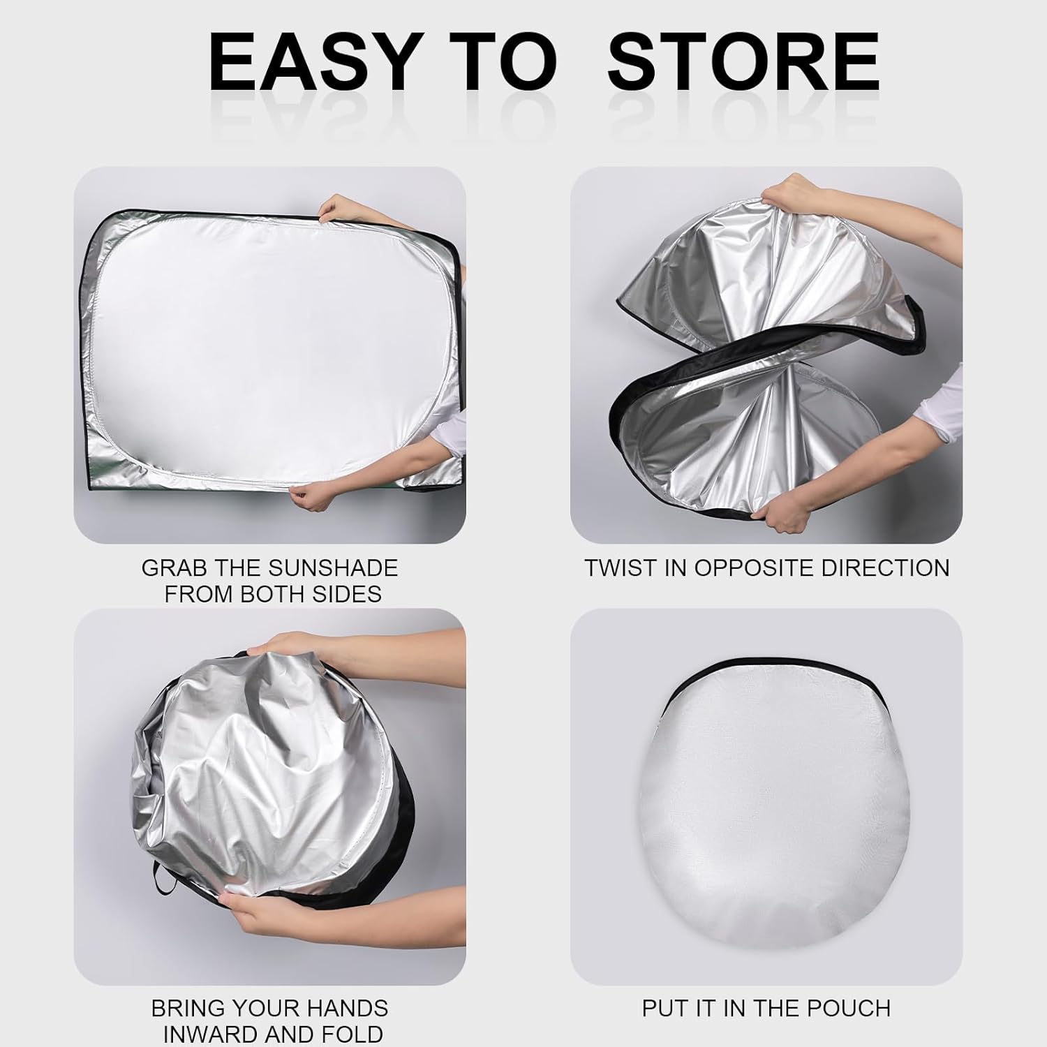 TesNext Windshield Sun Shade for Tesla Model 3/Y (2016–2025) Foldable Sun Shield, Tesla Must Have Accessories – Upgraded Windshield Fits for Both Tesla Model Y Sunshade and Tesla Model 3 Sunshade