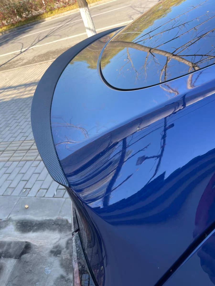 TesNext Real Carbon Fiber Rear Spoiler Wing Rear Trunk Lip for Tesla Model 3 Y