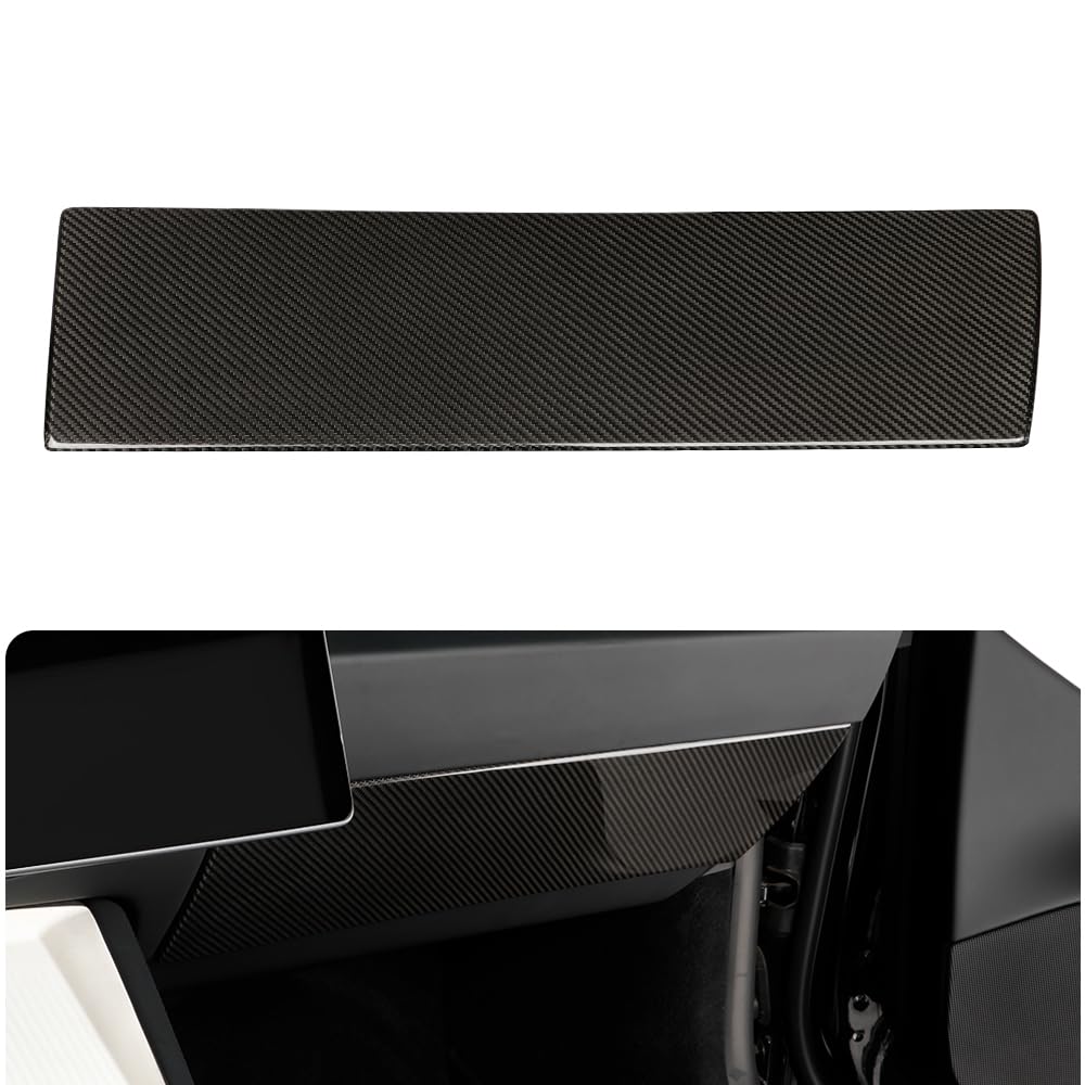 TesNext Real Carbon Fiber Glove Box Protector for Tesla Model 3 Y, Model 3 Highland