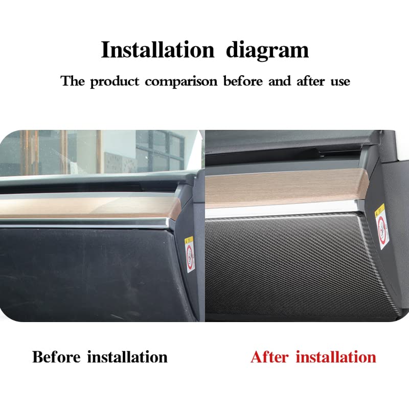 TesNext Real Carbon Fiber Glove Box Protector for Tesla Model 3 Y, Model 3 Highland