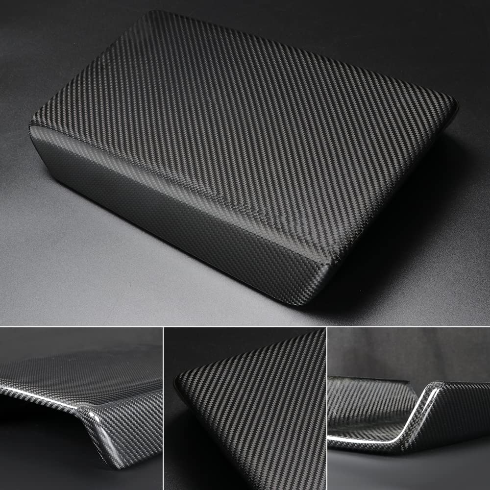 TesNext Real Carbon Fiber Center Console Cover Armrest Protector for Tesla Model 3 Y, Model 3 Highland, Model Y Juniper
