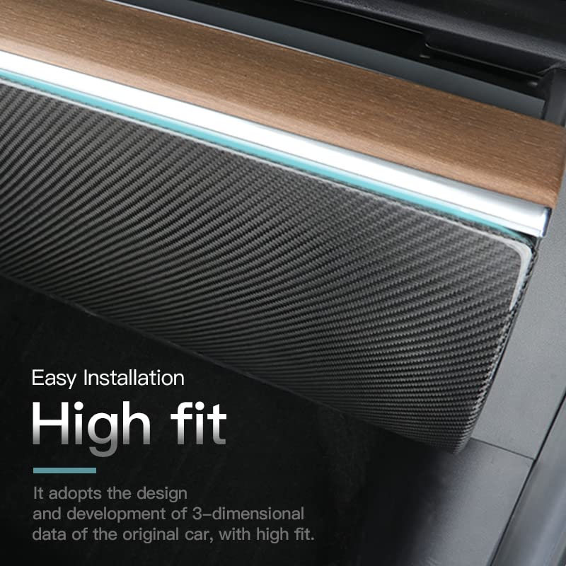 TesNext Real Carbon Fiber Glove Box Protector for Tesla Model 3 Y, Model 3 Highland