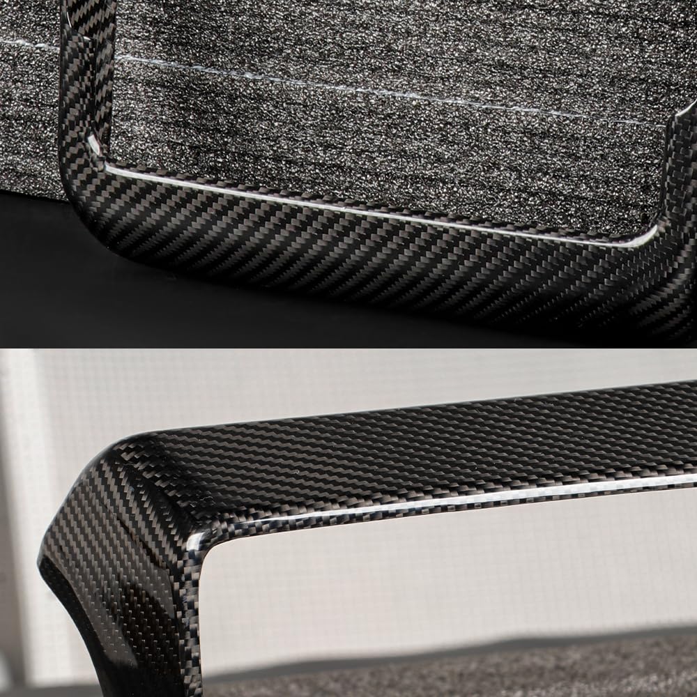 TesNext Real Carbon Fiber Rear Screen Frame Trim Fit for Tesla Model 3 Highland, Model Y Juniper