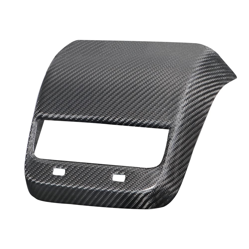 TesNext Real Carbon Fiber Rear Armrest Box air Outlet Patch Cover for Tesla Model 3 Y