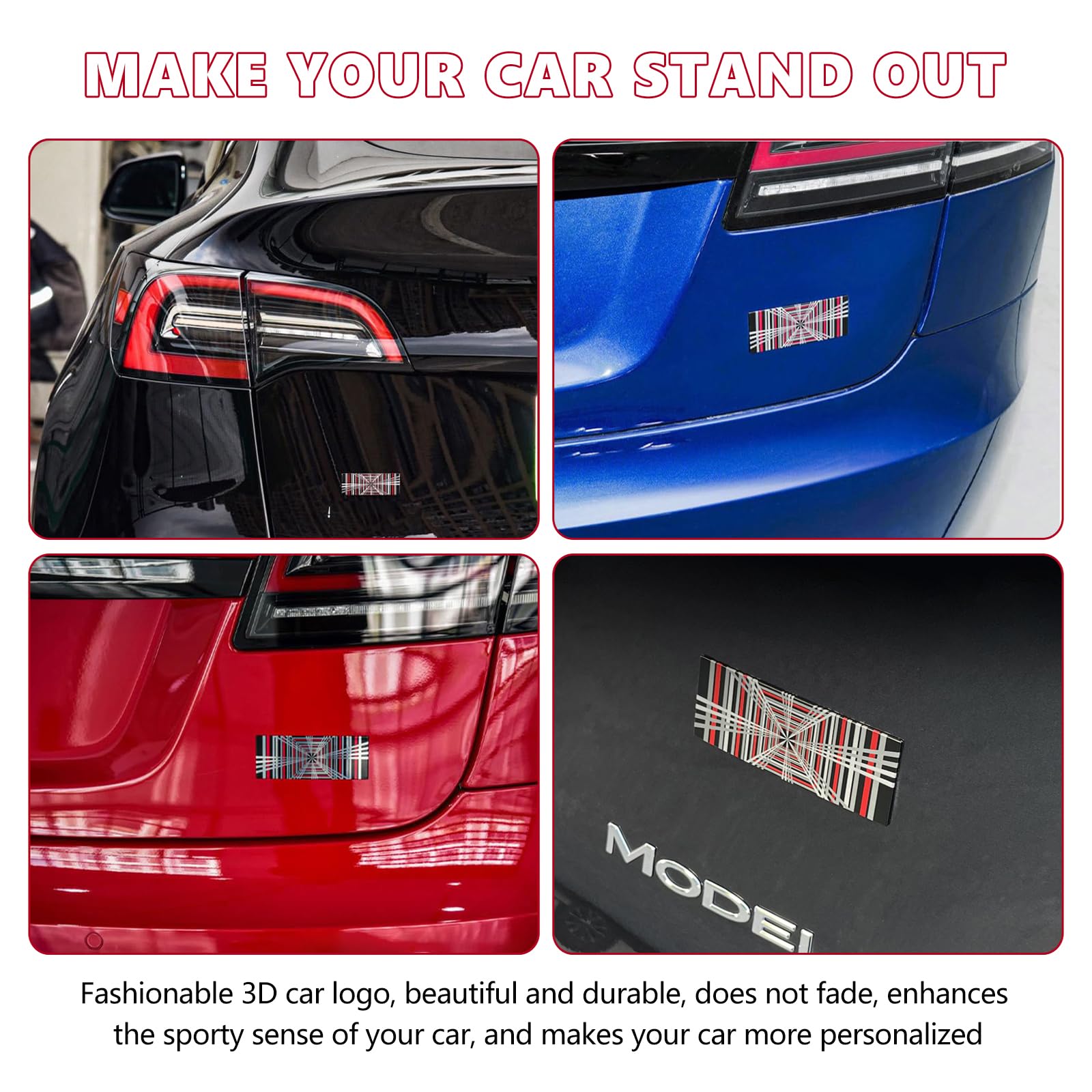 TesNext Metal Launch Edition Emblem, Plaid Performance Decal Sticker , Ludicrous - Time Space Tunnel Badge Emblem  For Tesla Model Y Juniper , Model 3 Highland , Model 3 Y X S