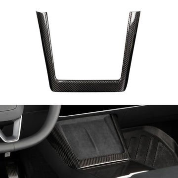 TesNext Dry Real Carbon Fiber Center Console Frame Trim Fit for Tesla Model 3 Highland, Model Y Juniper