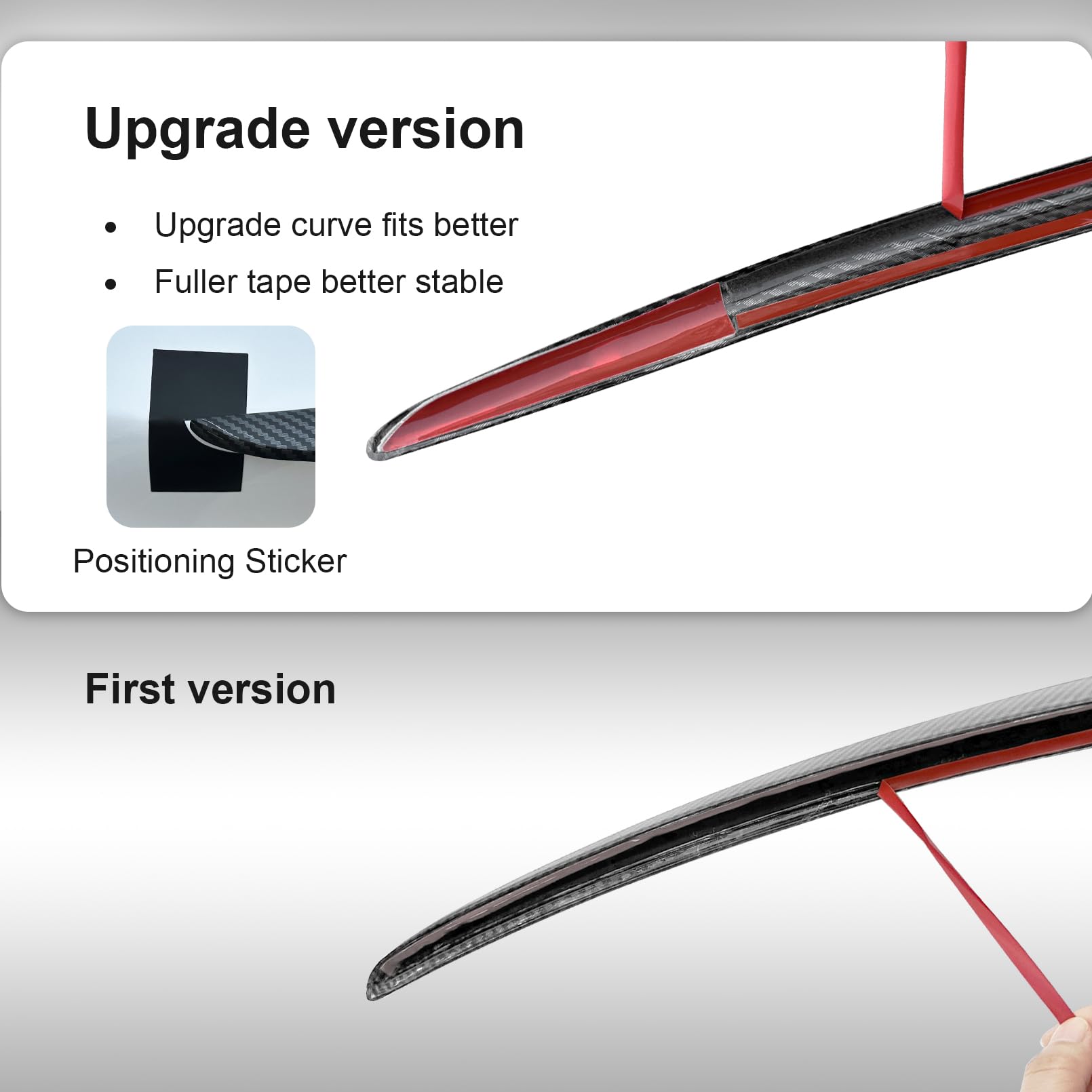 TesNext Real Carbon Fiber Rear Spoiler Wing Rear Trunk Lip for Tesla Model 3 Y