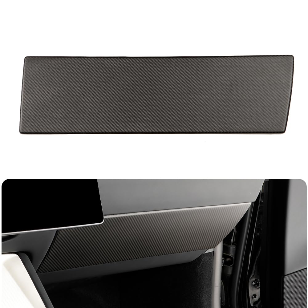 TesNext Real Carbon Fiber Glove Box Protector for Tesla Model 3 Y, Model 3 Highland