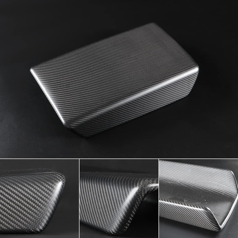 TesNext Real Carbon Fiber Center Console Cover Armrest Protector for Tesla Model 3 Y, Model 3 Highland, Model Y Juniper