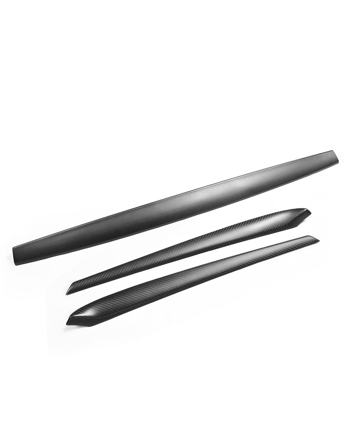 TesNext Real Carbon Fiber Dashboard Cover Wrap and Front Door Trim Panel Covers 3PCS for Tesla Model 3 Y