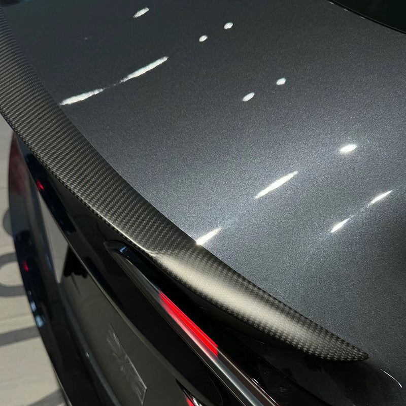 TesNext Real Carbon Fiber Rear Trunk Lip Spoiler Sporty Appearance for Tesla Model Y Juniper, Model 3 Highland