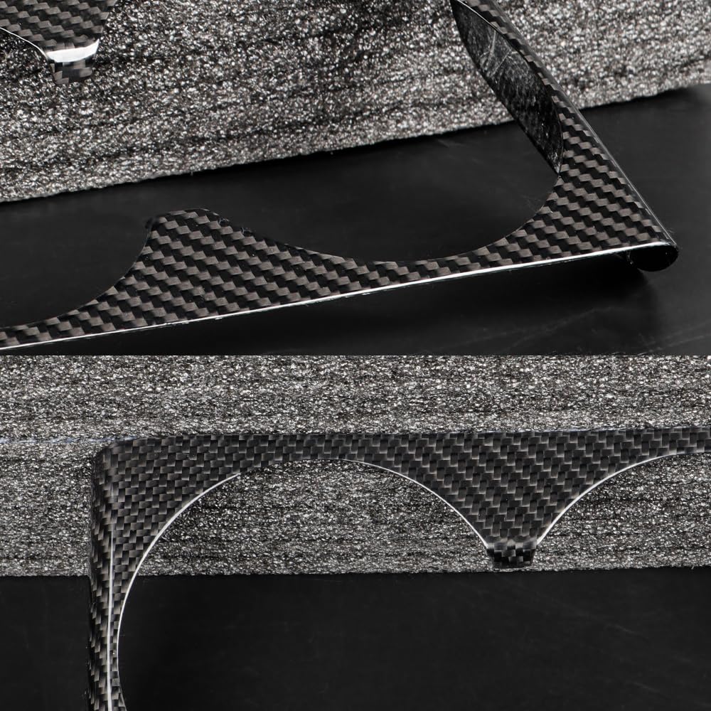 TesNext Real Carbon Fiber Center Console Water Cup Slot Cover Fit for Tesla Model 3 Highland, Model Y Juniper