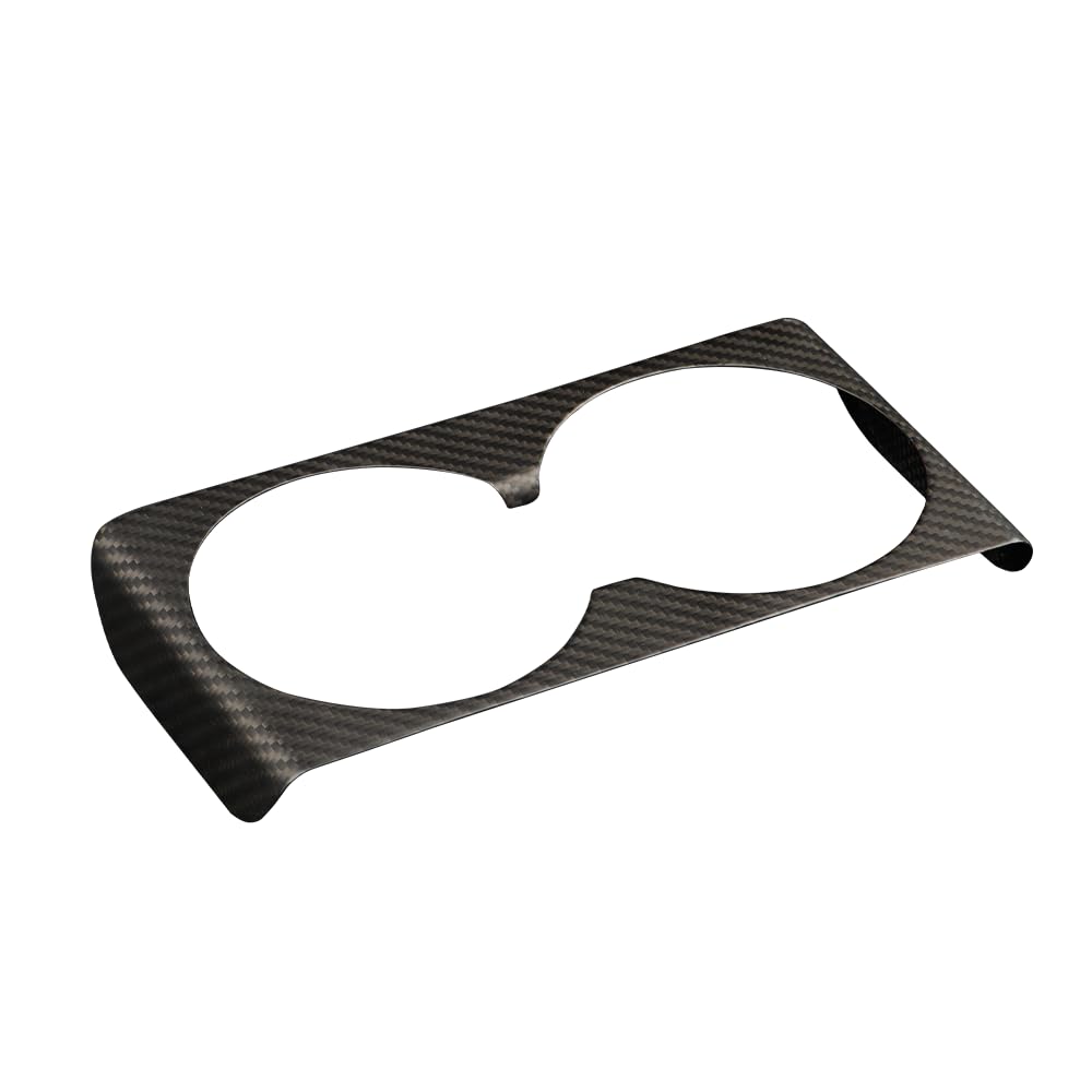 TesNext Real Carbon Fiber Center Console Water Cup Slot Cover Fit for Tesla Model 3 Highland, Model Y Juniper
