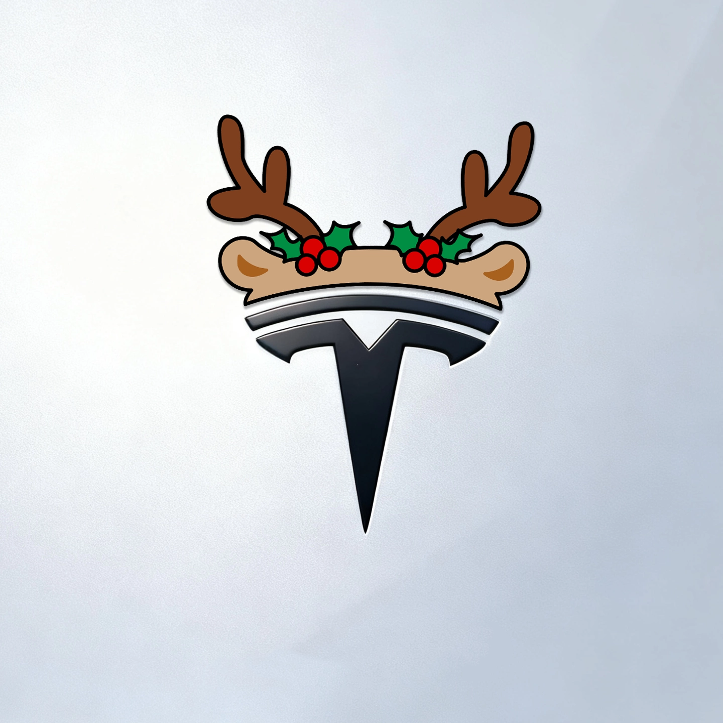 TesNext Waterproof Santa Hat, Christmas tree, Reindeer Christmas Stickers for Tesla, Vinyl Car Decals for Tesla, Automotive Decals for Water Bottles, Wall, Laptop, Window, Christmas Gift & Decoration