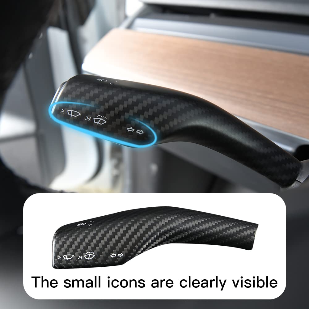 TesNext Real Carbon Fiber Gear Shift 2Pcs for for Tesla Model 3 Y