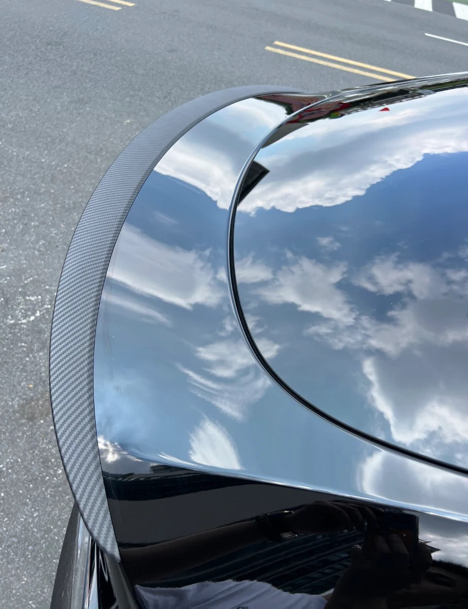 TesNext Real Carbon Fiber Rear Spoiler Wing Rear Trunk Lip for Tesla Model 3 Y
