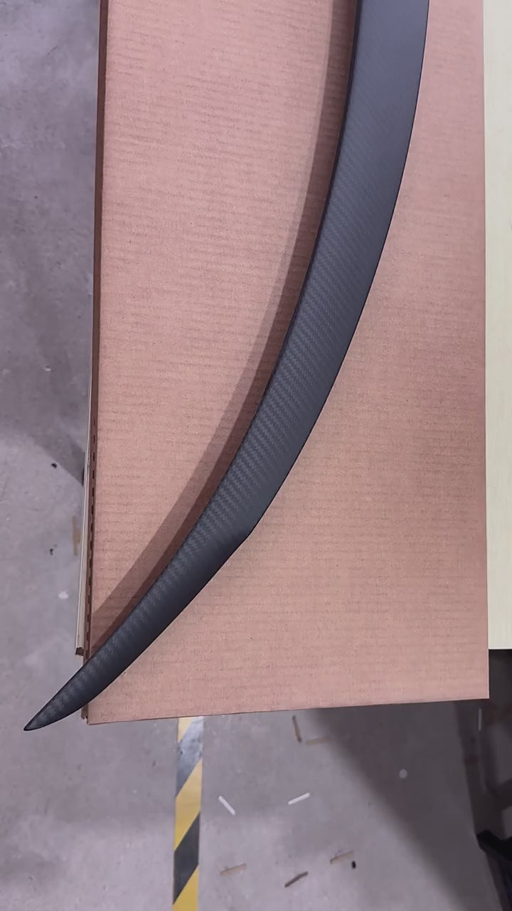 TesNext Real Carbon Fiber Rear Trunk Lip Spoiler Sporty Appearance for Tesla Model Y Juniper, Model 3 Highland
