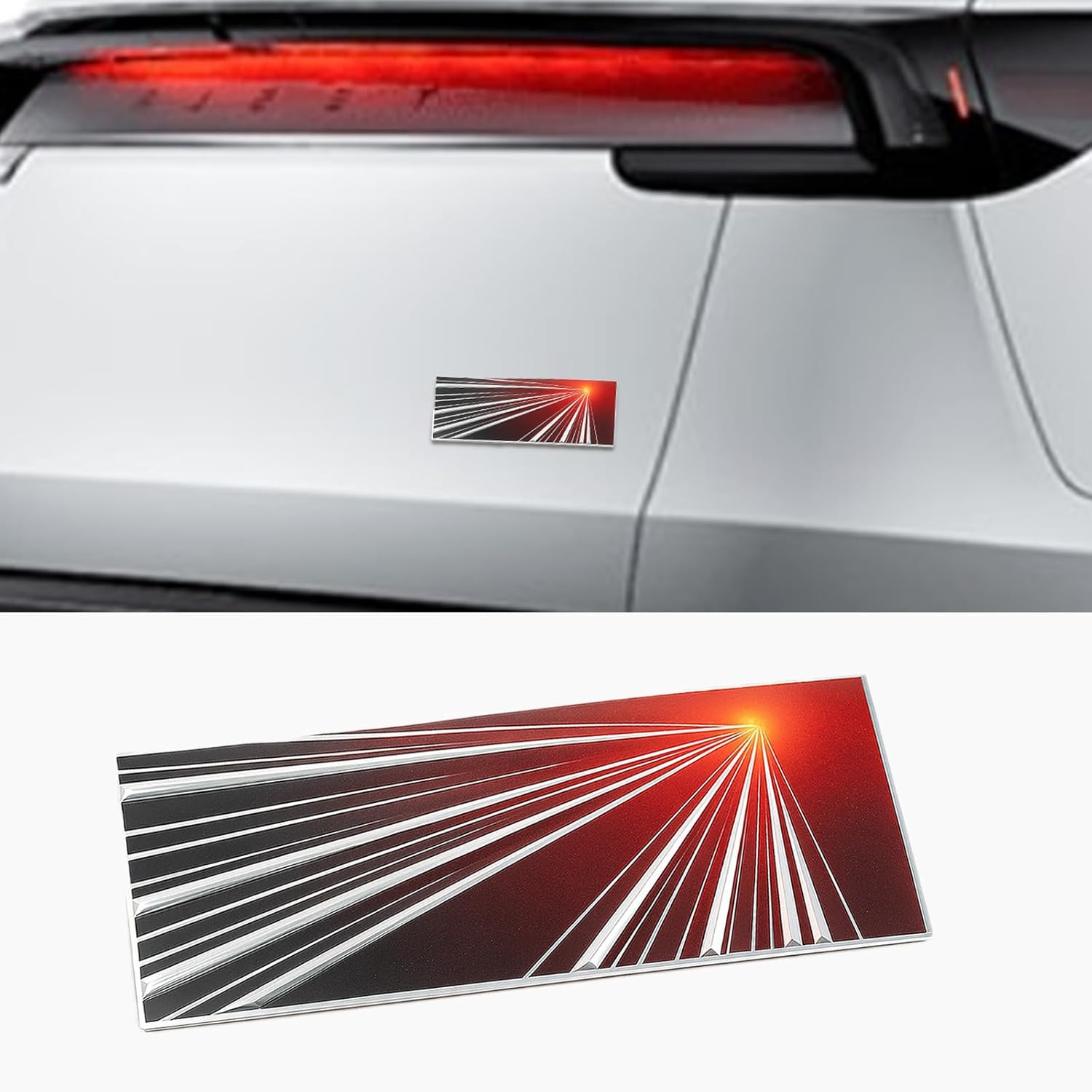 TesNext Metal Launch Edition Emblem, Plaid Performance Decal Sticker , Ludicrous - Time Space Tunnel Badge Emblem  For Tesla Model Y Juniper , Model 3 Highland , Model 3 Y X S