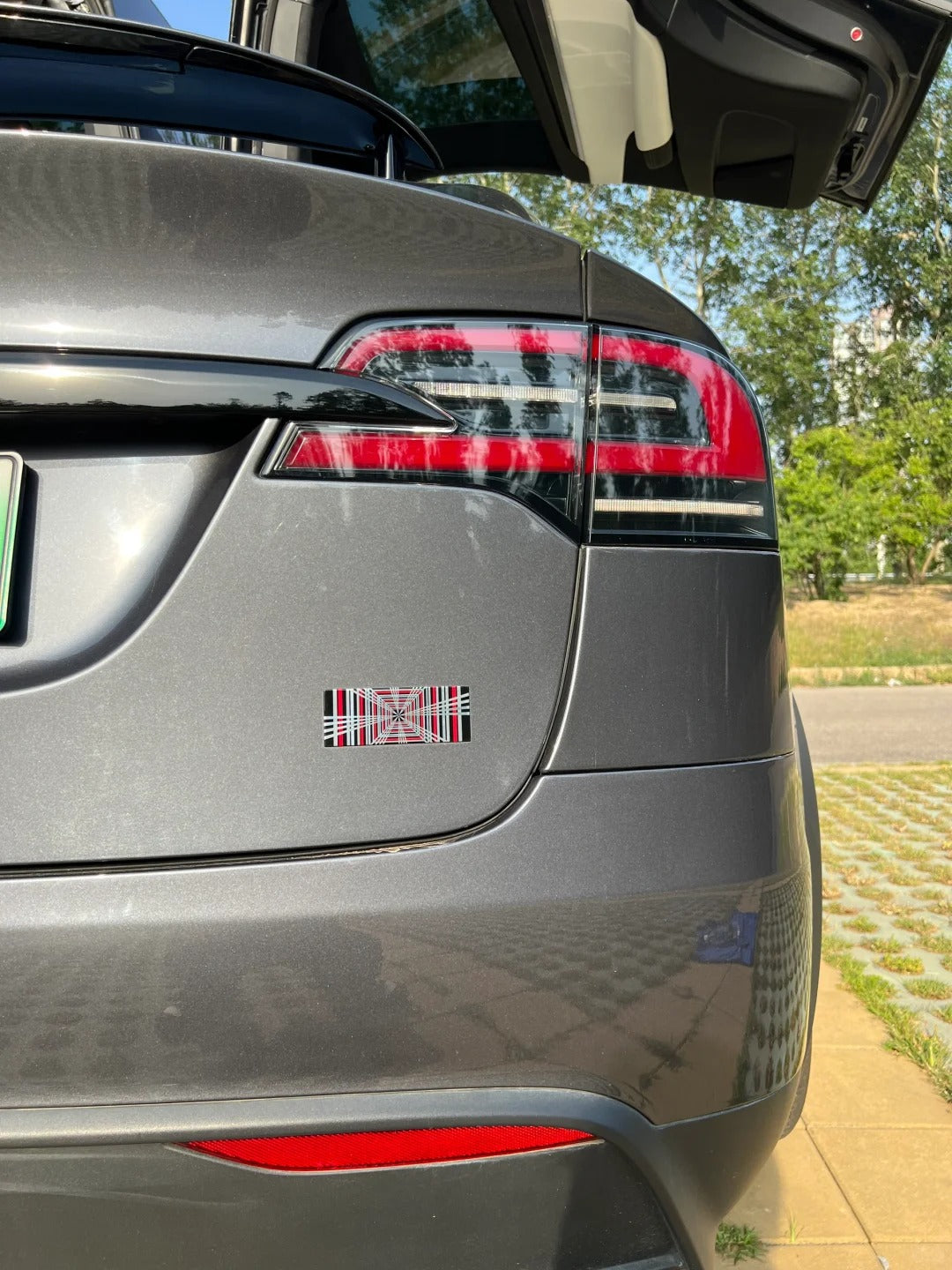TesNext Metal Launch Edition Emblem, Plaid Performance Decal Sticker , Ludicrous - Time Space Tunnel Badge Emblem  For Tesla Model Y Juniper , Model 3 Highland , Model 3 Y X S